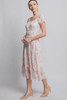 Short Sleeve Floral Maxi Dress-48406