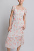 Short Sleeve Floral Maxi Dress-48406