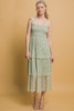 Tiered Midi Floral Dress-48413