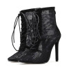 Sandals Women's Middle Tube Thin Heel European and American Mesh Short Boots