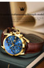 New Fashion Custom Logo Business High-Grade Leather Waterproof Men's Quartz