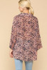 Animal Print Button Down Lapel Collar Shirt With Chest Pocket-29676