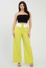 Front Button Fold-over Inside Zipper Pants           -48834