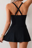 One Piece Ruched Crossover Sleeveless Swimsuit-49377