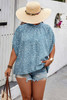 Plus Size Random Printed Short Sleeve Loose Shirt-49317