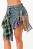 Flannel Denim Skirt         -50224