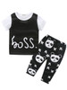 Boys 2-PC Color Block Boss Panda Set 