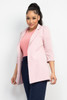Open Front Notch Solid Jacket-41875