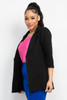 Open Front Notch Solid Jacket-41874