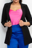 Open Front Notch Solid Jacket-41874