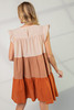 Poplin Tiered Color Block Dress-41823