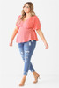 Plus Tie Detail Flare Top-41679