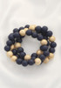 Metal Wood Bead Bracelet-41454