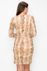 Shirring Animal Print Dress-41440