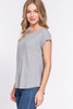 Short Dolman Slv Rib Knit Top        -42011