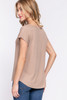 Short Dolman Slv Rib Knit Top        -42012