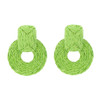 Rnd Col Raffia Wrap Earring-42054