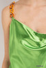Cowl neck satin camisole with chain strap-42084
