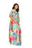 Tropical floral maxi skirt & top set-42108