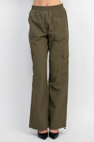 High-rise Cargo Parachute Pants-42449