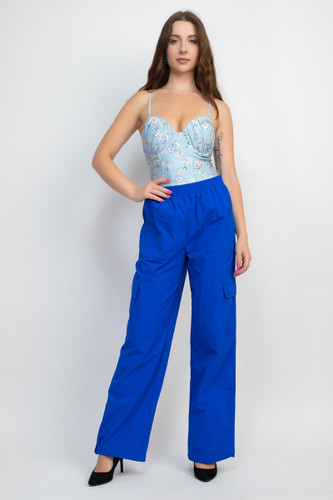 High-rise Cargo Parachute Pants-42450