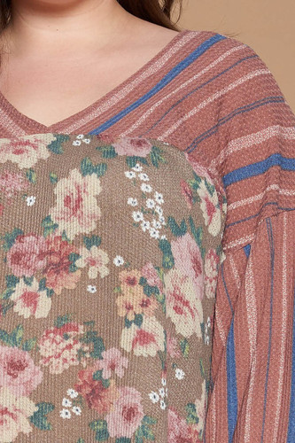 Floral Printed Knit Top-42659