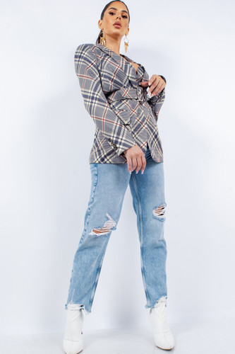 Oversized Blazer With Belt-42759