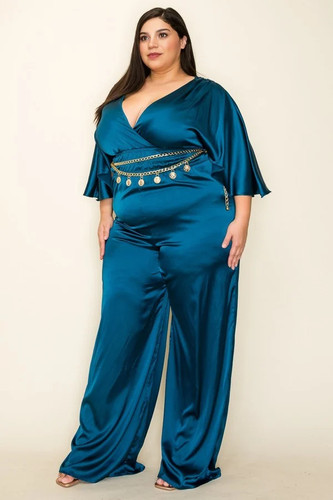 Venecia Solid/zebra V Neck Long Sleeve Belted Maxi Dress-42826