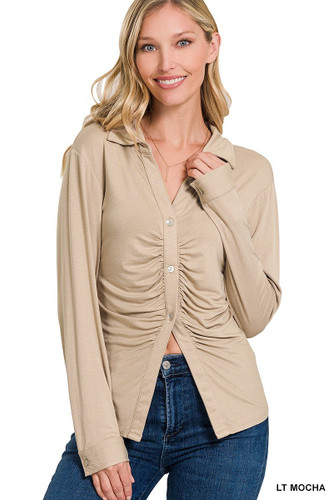 Stretchy Ruched Shirt-42930