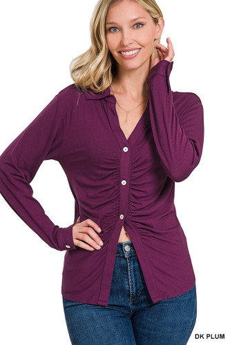 Stretchy Ruched Shirt-42933