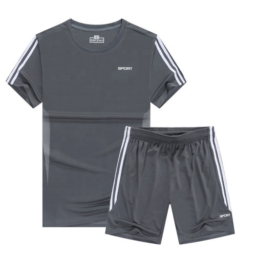 Men's Gym Short Sleeve Quick Dry O Neck T-Shirt Set Track Suit Jogging Shorts Men's Gym Short Sleeve Quick Dry O Neck T-Shirt Set Track Suit Jogging Shorts