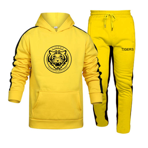 Tracksuit Men 2 Piece Set Sweatshirt + Sweatpants Sportswear Hoodies Casual Suit