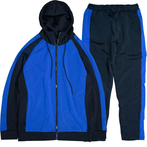 Custom Men's Sports Suit Fashion Loose Color Matching Sweater Pants Two-piece