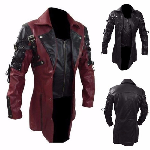 Classical Motorcycle Men's Leather Jackets Slim Street Fashion Biker Coat