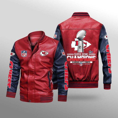 Soccer American Football Team Outdoor Windproof Men's Baseball Leather Jacket