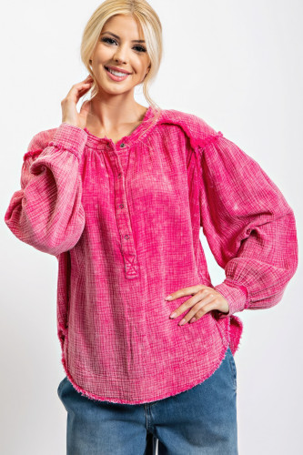 Washed Cotton Gauze Tunic-43358