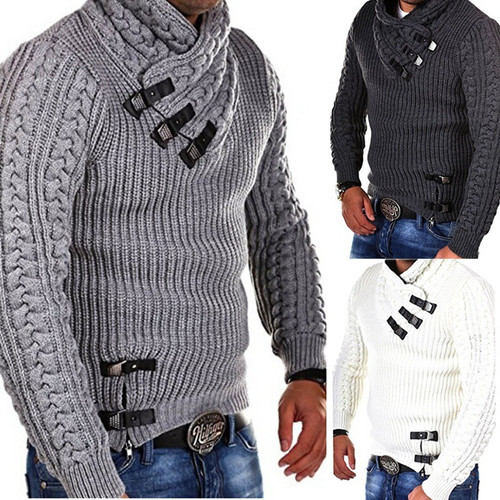 Long Sleeve Jacquard Knitwear Crew Neck Pullover Men's Fashion Knitted Sweater Long Sleeve Jacquard Knitwear Crew Neck Pullover Men's Fashion Knitted Sweater