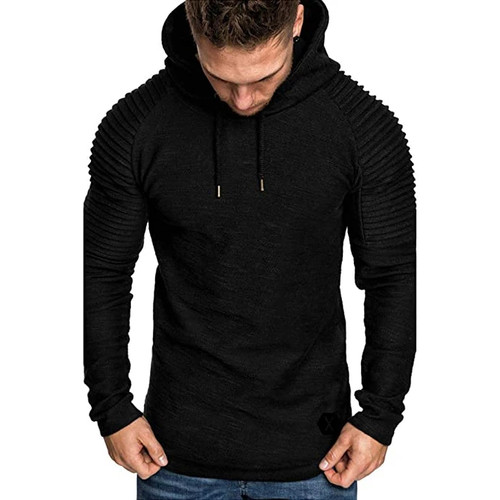 Solid Sweatshirt For Men's Fashion Pullover Hoodie Sport Wear Casual Long Sleeve
