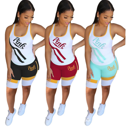 Trend Clothing Women Jogger Pants Letter Print Two Piece Active Set Sweat Suits
