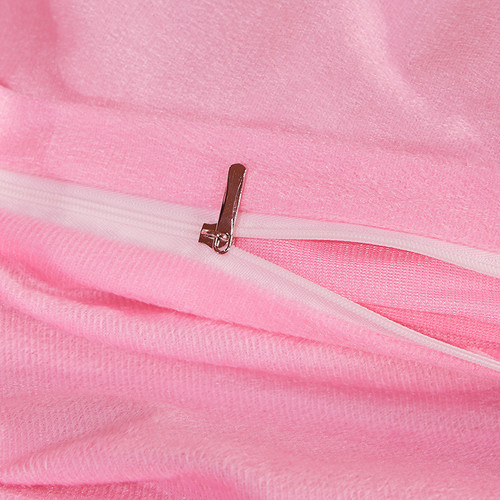 American Style 4 PCS Eco-Friendly Embroid Eco-Friendly Pink Lace Bedding Set