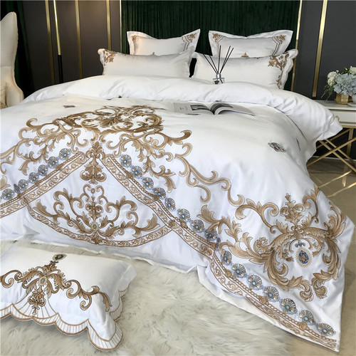 Luxury 100% Cotton Satin Jacquard Bed Sheet Set With Great Bedding Set Luxury 100% Cotton Satin Jacquard Bed Sheet Set With Great Bedding Set