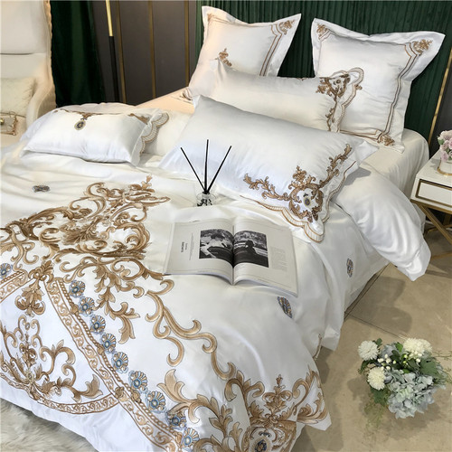 Luxury 100% Cotton Satin Jacquard Bed Sheet Set With Great Bedding Set Luxury 100% Cotton Satin Jacquard Bed Sheet Set With Great Bedding Set
