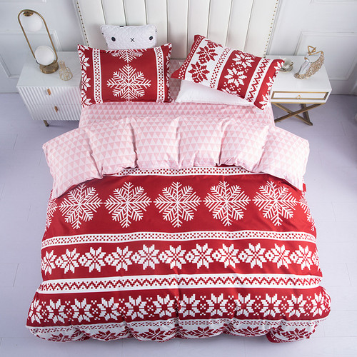 Bedsheet Set Brushed Fabric Quilt Duvet Cover Pillow Case Christmas Bedding Set Bedsheet Set Brushed Fabric Quilt Duvet Cover Pillow Case Christmas Bedding Set