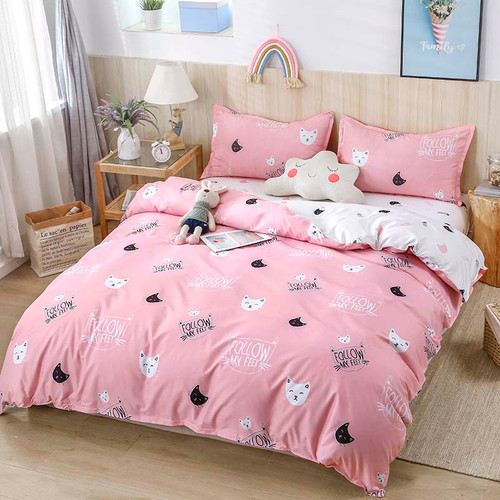 Cartoon Design Polyester Print Duvet Cover Set Bedding Comforter Cover Set