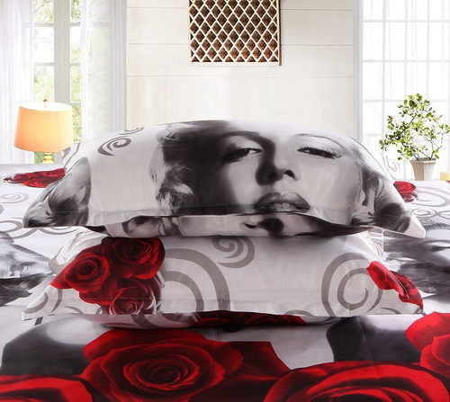 China Custom 3D Print Bedding Set Bedsheet Red Rose Bed Linen Sheet China Custom 3D Print Bedding Set Bedsheet Red Rose Bed Linen Sheet