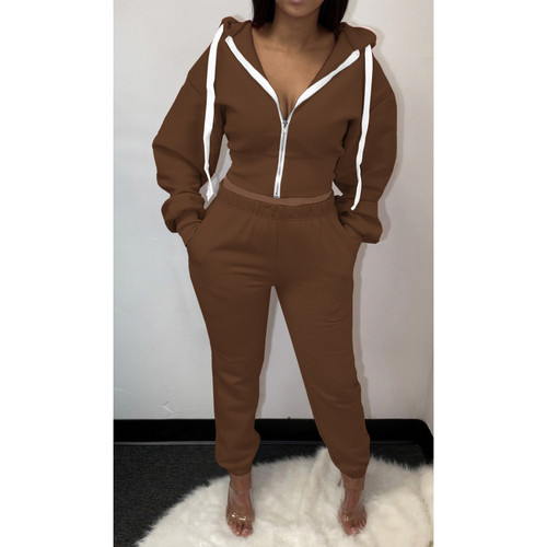 Women's Clothing Custom Logo Sweatpants 2-Piece Tracksuit Joggers Suits Set