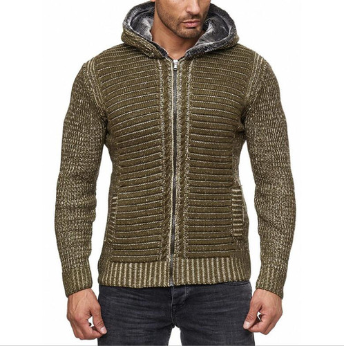 Men's Knitted Sweater Fashion Slim Fit Cardigan Causal Sweaters Solid Zipper Men's Knitted Sweater Fashion Slim Fit Cardigan Causal Sweaters Solid Zipper