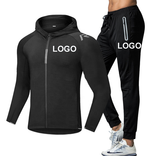 Men's Clothes With Polyester Tracksuit Custom Logo Full Zipper Tracksuits