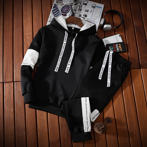 Men's Set Hoodies Pants Suit Casual Hip Hop Men's Sweatshirt And Sweatpants Set