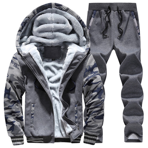 Coldker Men's Winter Outfits Casual Tracksuits Warm Clothes Two Piece Sets